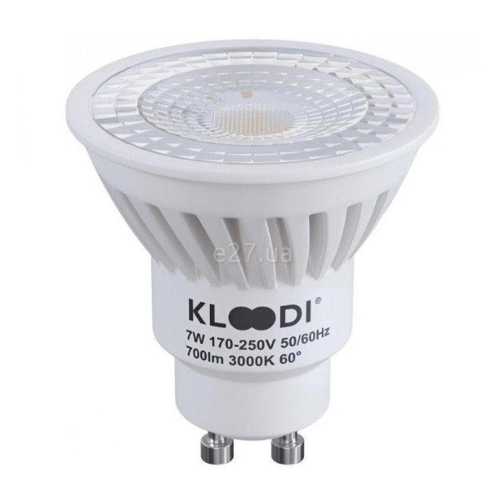 Лампа світлодіодна Kloodi KDGU10-7WSMD 3K 60D , MR16 7W 3000K GU10, 60° · Kloodi · kloodi-kdgu10-7wsmd-3k-60d