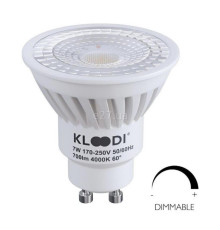 Лампа світлодіодна Kloodi KDGU10-7WSMD 4K 60D , MR16 7W 4000K GU10, 60°