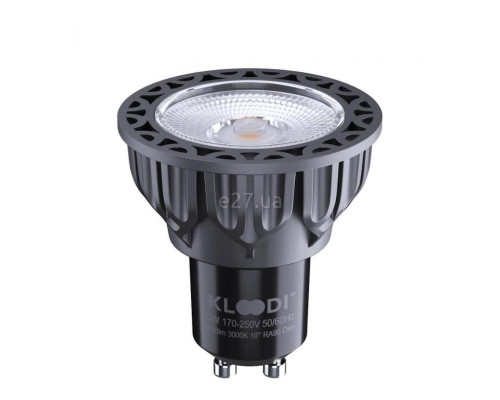 Лампа світлодіодна Kloodi KDGU10-QL 5WCOB 3K 10D BK DIM , MR16 5W 3000K GU10 Dimmable, 10°