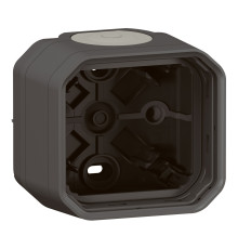 Коробка для зовнішнього монтажу Legrand 069601L PLEXO Коробка накладна 1-постова, колір Антрацит, антрацит, для накладного монтажу