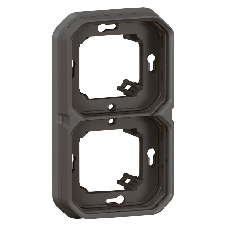 Рамка 2 поста Legrand 069607L Plexo, антрацит, пластик, для врізного монтажу · Legrand · legrand-069607l