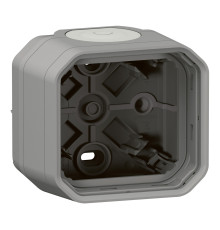Коробка для зовнішнього монтажу Legrand 069651L PLEXO Коробка накладна 1-постова, колір Сірий, сірий, для накладного монтажу
