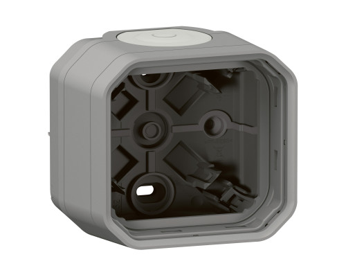 Коробка для зовнішнього монтажу Legrand 069651L PLEXO Коробка накладна 1-постова, колір Сірий, сірий, для накладного монтажу