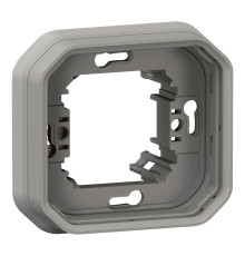 Рамка 1 пост Legrand 069681L Plexo, сірий, пластик, для врізного монтажу
