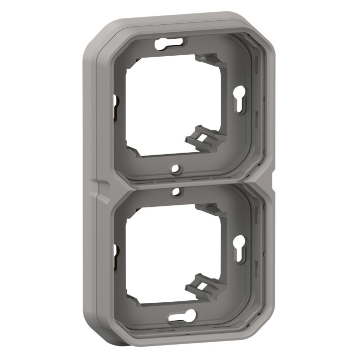 Рамка 2 поста Legrand 069683L Plexo, сірий, пластик, для врізного монтажу · Legrand · legrand-069683l