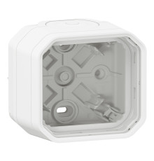 Коробка для зовнішнього монтажу Legrand 069689L PLEXO Коробка накладна 1-постова, колір Білий, білий, для накладного монтажу