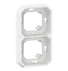 Рамка 2 поста Legrand 069694L Plexo, білий, пластик, для врізного монтажу