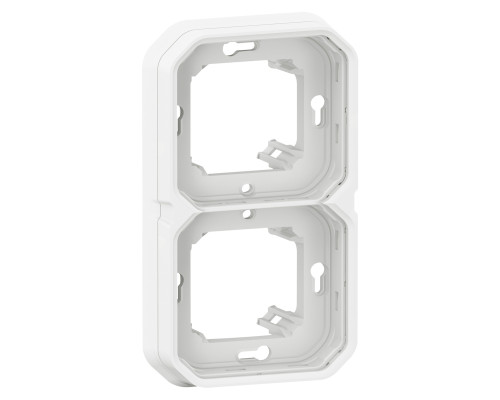 Рамка 2 поста Legrand 069694L Plexo, білий, пластик, для врізного монтажу