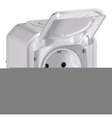 Розетка 220В Legrand 069771L PLEXO Розетка 2К+З з гвинтовими клемами накладний, колір Білий, білий, для накладного монтажу