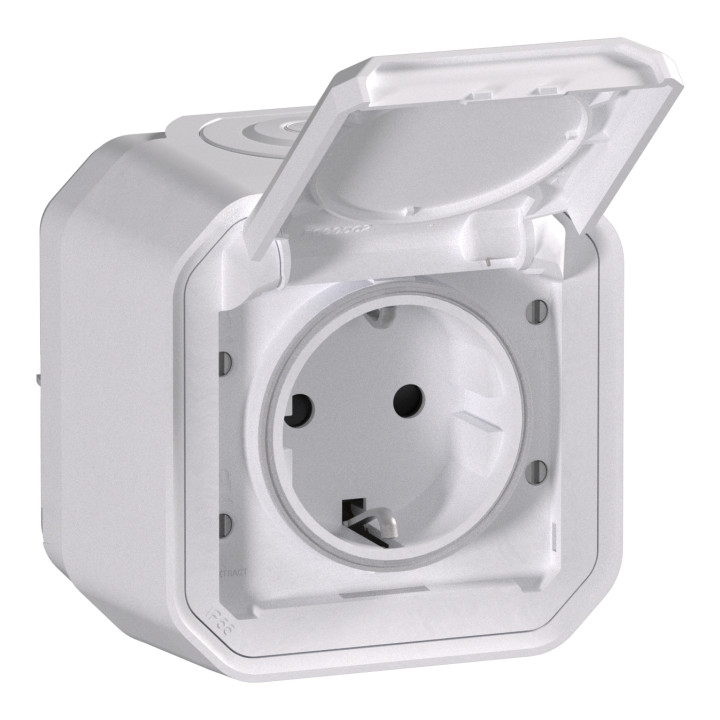Розетка 220В Legrand 069771L PLEXO Розетка 2К+З з гвинтовими клемами накладний, колір Білий, білий, для накладного монтажу · Legrand · legrand-069771l