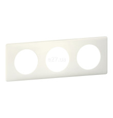 Рамка 3 поста Legrand 66703 Celiane, біла перкаль