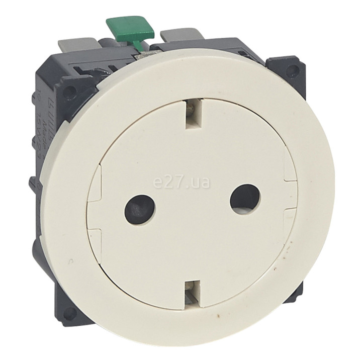 Розетка 220В Legrand 67169 Celiane, слонова кістка, із заземленням, Schuko · Legrand · legrand-67169