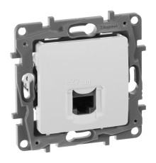 Розетка комп'ютерна Legrand 672241 Etika, білий, пластик, для врізного монтажу
