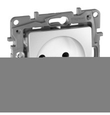 Розетка 220В Legrand 672434 Etika, алюміній, пластик, без заземлення, без захисної кришки, без шторок, для врізного монтажу