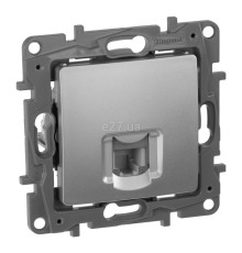 Розетка телефонна Legrand 672440 Etika, алюміній, пластик, для врізного монтажу