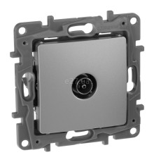 Розетка TV одиночна Legrand 672451 Etika, алюміній, пластик, для врізного монтажу