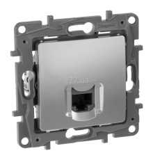 Розетка комп'ютерна Legrand 672453 Etika, алюміній, пластик, для врізного монтажу