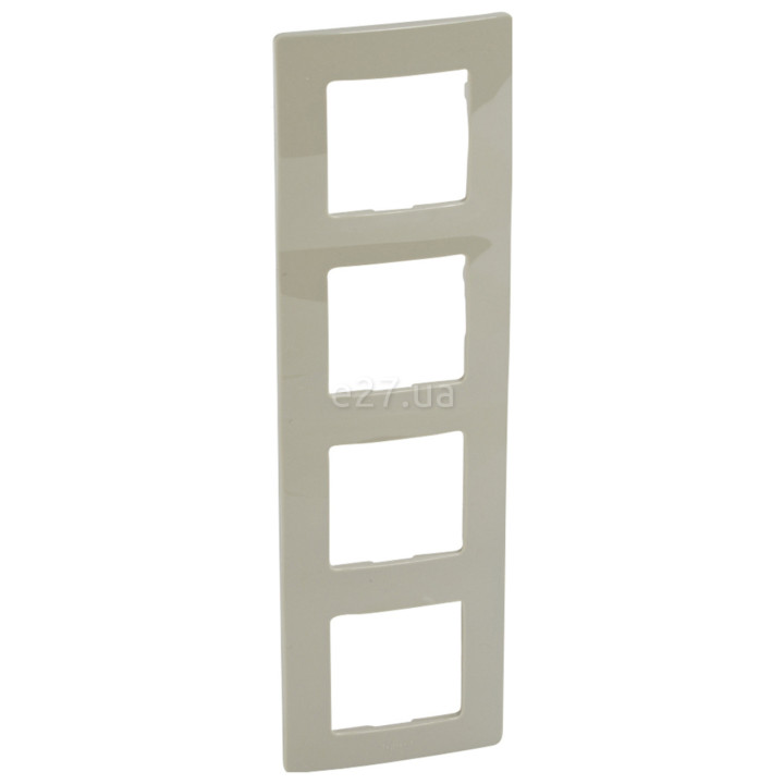 Рамка 4 поста Legrand 672524 Etika, світла галька, пластик · Legrand · legrand-672524
