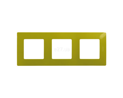 Рамка 3 поста Legrand 672543 Etika, зелена папороть, пластик