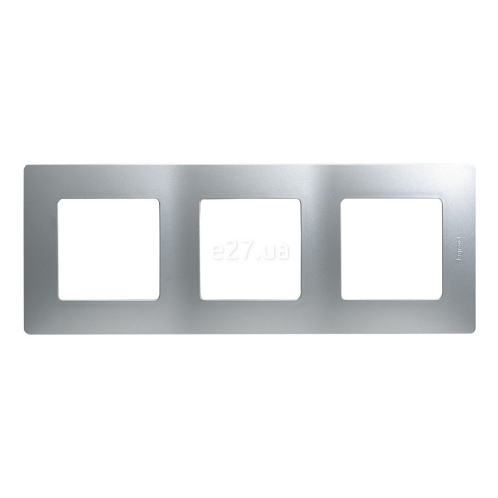 Рамка 3 поста Legrand 672553 Etika, алюміній, пластик · Legrand · legrand-672553
