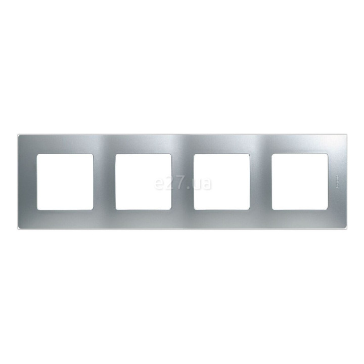 Рамка 4 поста Legrand 672554 Etika, алюміній, пластик · Legrand · legrand-672554