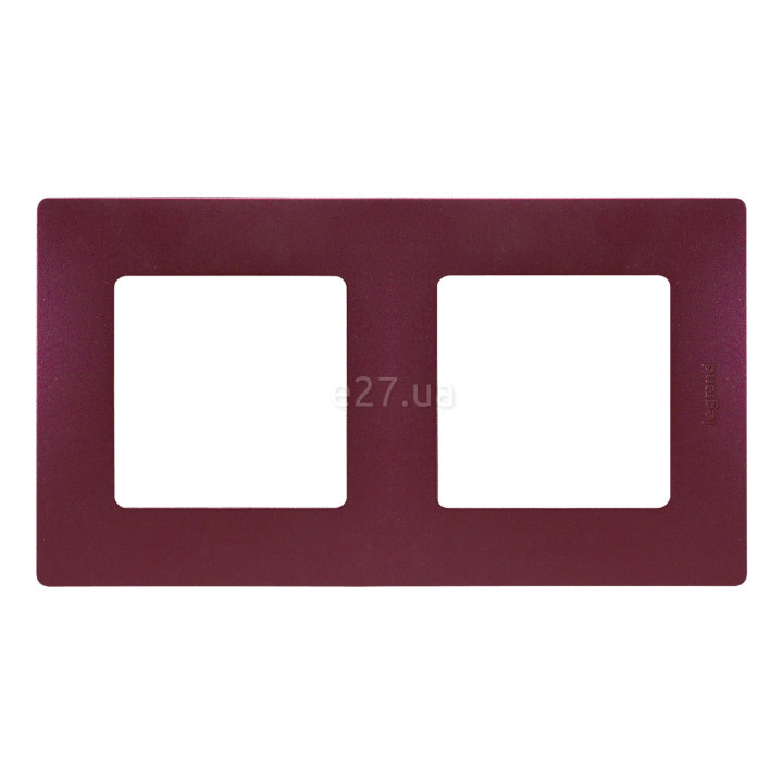 Рамка 2 поста Legrand 672562 Etika, сливовий, пластик · Legrand · legrand-672562