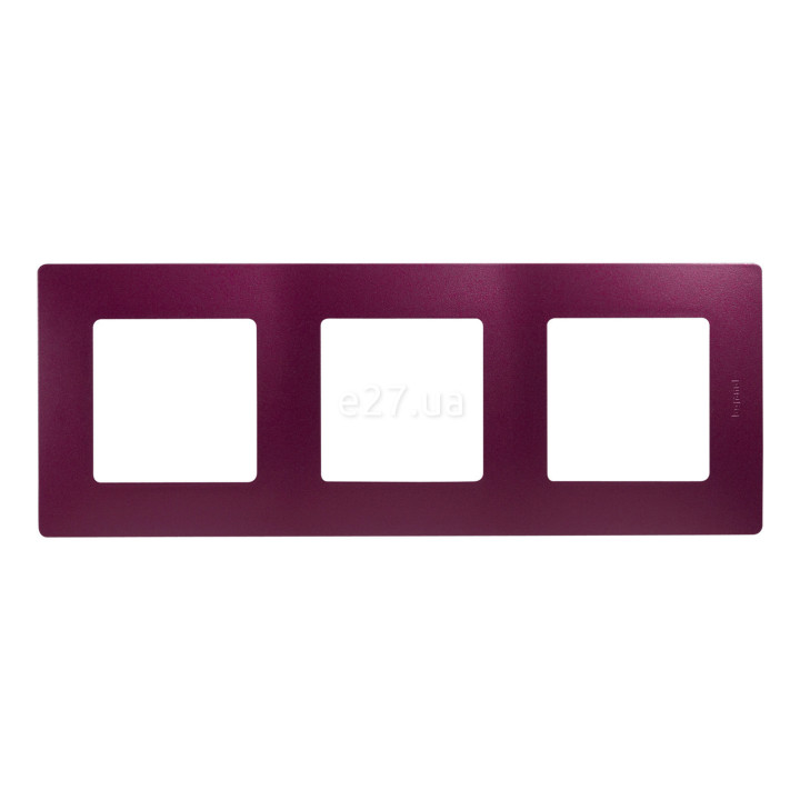 Рамка 3 поста Legrand 672563 Etika, сливовий, пластик · Legrand · legrand-672563