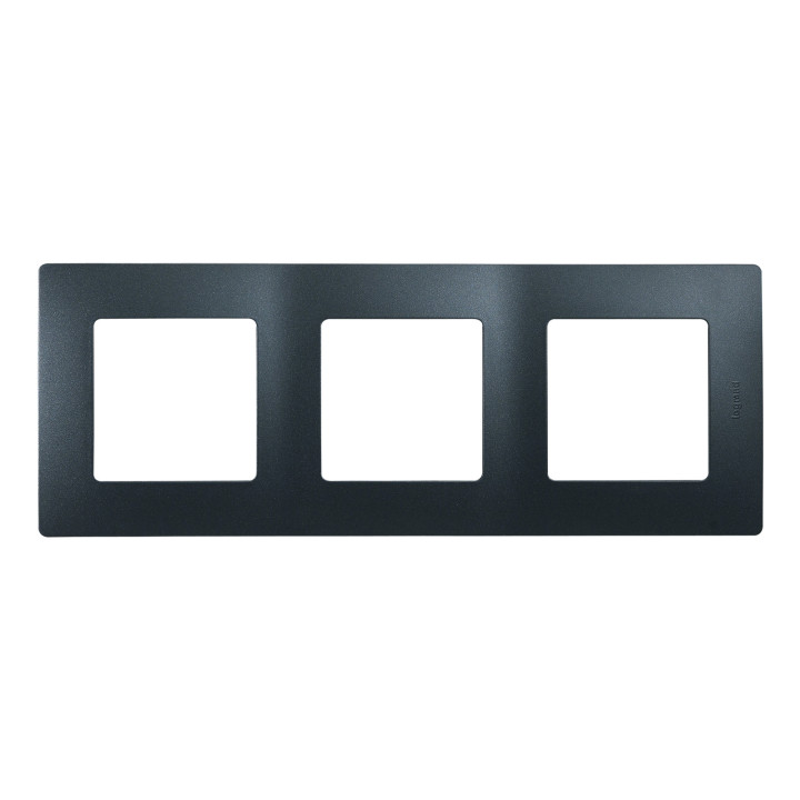 Рамка 3 поста Legrand 672583 Etika, антрацит, пластик · Legrand · legrand-672583