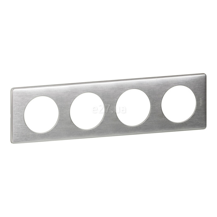 Рамка 4 поста Legrand 68924 Celiane, алюміній · Legrand · legrand-68924