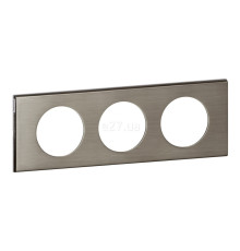 Рамка 3 поста Legrand 69103 Celiane, фактурна сталь