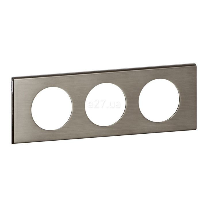 Рамка 3 поста Legrand 69103 Celiane, фактурна сталь · Legrand · legrand-69103