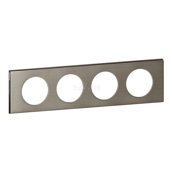 Рамка 4 поста Legrand 69104 Celiane, фактурна сталь · Legrand · legrand-69104