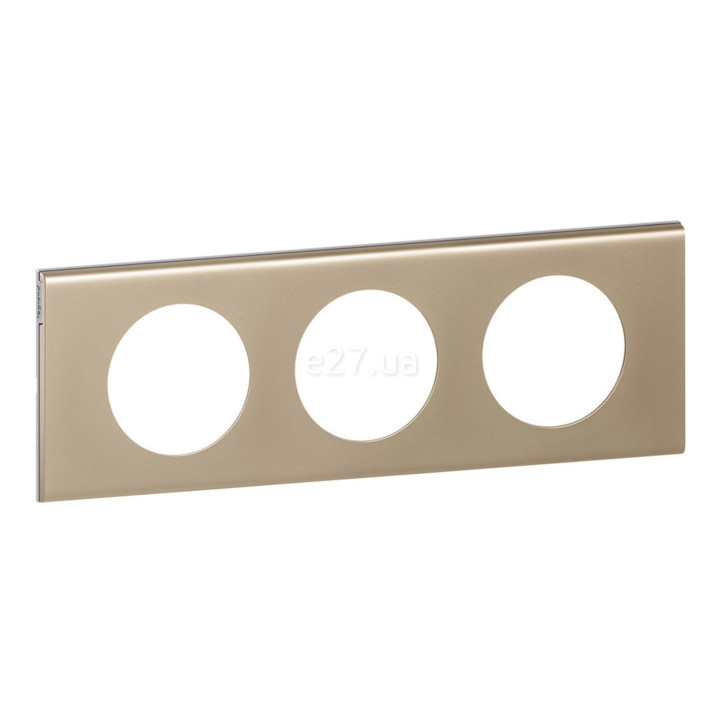 Рамка 3 поста Legrand 69113 Celiane, нікель велюр · Legrand · legrand-69113