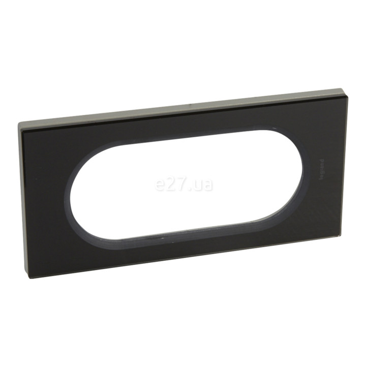 Рамка 1 пост Legrand 69305 Celiane, чорне скло · Legrand · legrand-69305