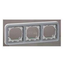 Рамка 3 поста Legrand 69687 Plexo, сірий