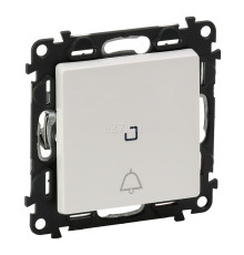 Вимикач без фіксації 1-клавішний Legrand 752116 Valena Life, білий, пластик, з підсвіткою, для врізного монтажу