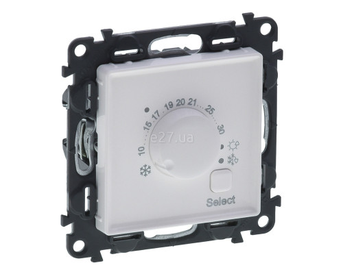 Термостат Legrand 752133 Valena Life, білий, пластик, для врізного монтажу
