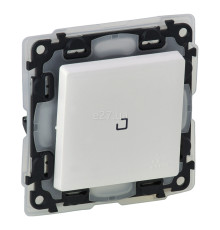 Вимикач 1-клавішний Legrand 752161 Valena Life, білий, пластик, ip44, з підсвіткою, для врізного монтажу