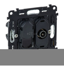 Розетка TV і RJ45 Legrand 753055 Valena In'Matic, для врізного монтажу