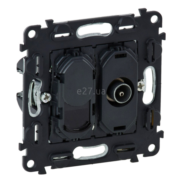 Розетка TV і RJ45 Legrand 753055 Valena In'Matic, для врізного монтажу · Legrand · legrand-753055