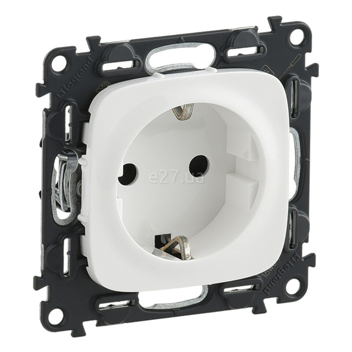 Розетка 220В Legrand 753720 Valena Allure, білий, пластик, із заземленням, Schuko, без захисної кришки, зі шторками, для врізного монтажу · Legrand · legrand-753720