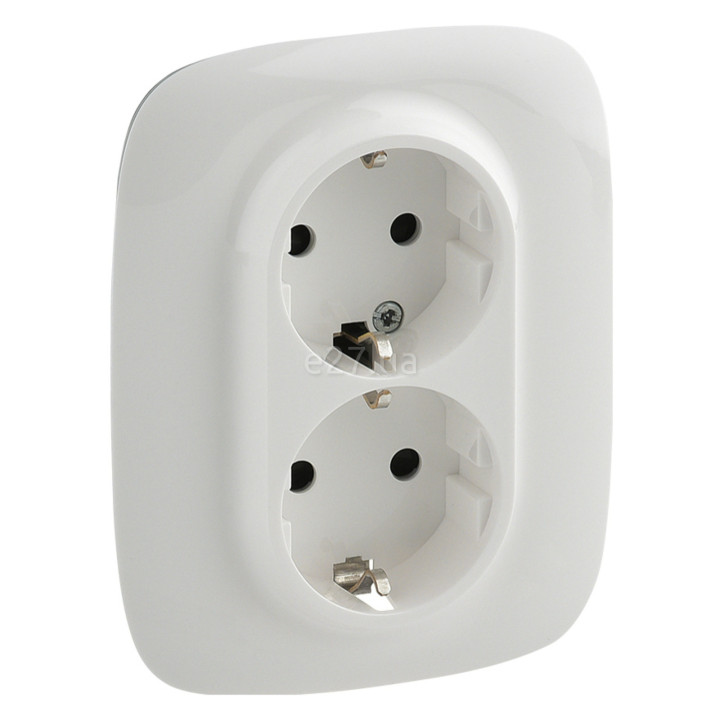 Розетка подвійна 220В Legrand 753726 Valena Allure, білий, пластик, із заземленням, Schuko, без захисної кришки, зі шторками, для врізного монтажу · Legrand · legrand-753726