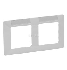 Рамка 2 поста Legrand 754012 Valena Life, білий, пластик
