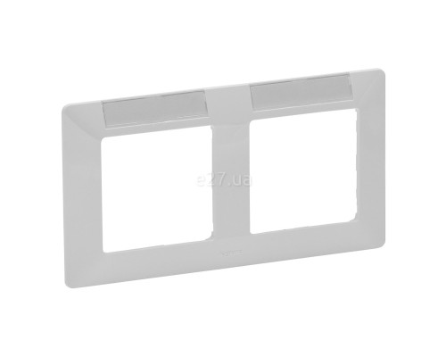 Рамка 2 поста Legrand 754012 Valena Life, білий, пластик