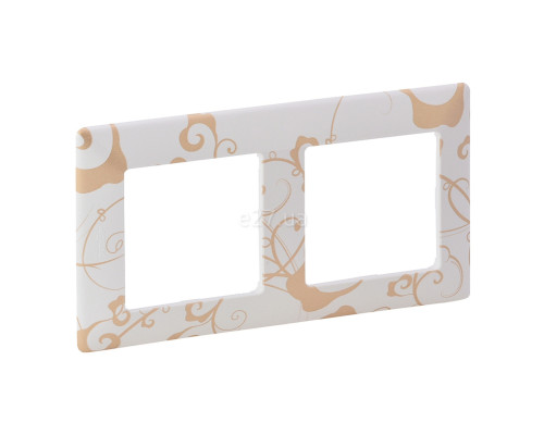 Рамка 2 поста Legrand 754102 Valena Life, ампір білий, пластик