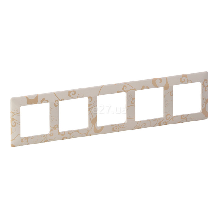 Рамка 5 постів Legrand 754115 Valena Life, ампір бежевий, пластик · Legrand · legrand-754115