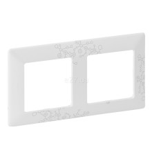 Рамка 2 поста Legrand 754122 Valena Life, ел грей, пластик