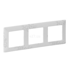 Рамка 3 поста Legrand 754123 Valena Life, ел грей, пластик
