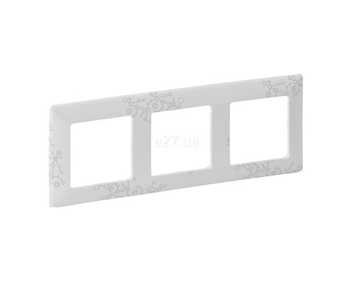 Рамка 3 поста Legrand 754123 Valena Life, ел грей, пластик