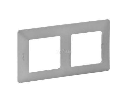 Рамка 2 поста Legrand 754132 Valena Life, алюміній, пластик